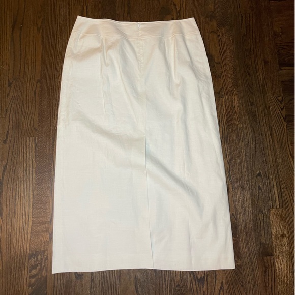 Talbots Ivory Linen Blend Skirt 18 - Picture 5 of 5